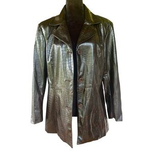 Y2K Croc-Embossed Women's Jacket